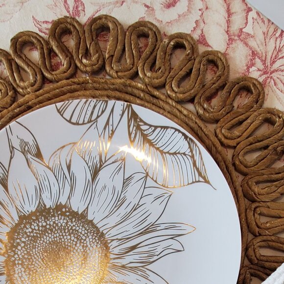 Placemats 12" Round - Set of 4 Natural Woven - Picture 7 of 7